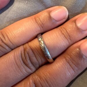 Cartier Silver Engraved Ring size 6